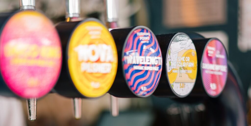 A photo of beer on tap