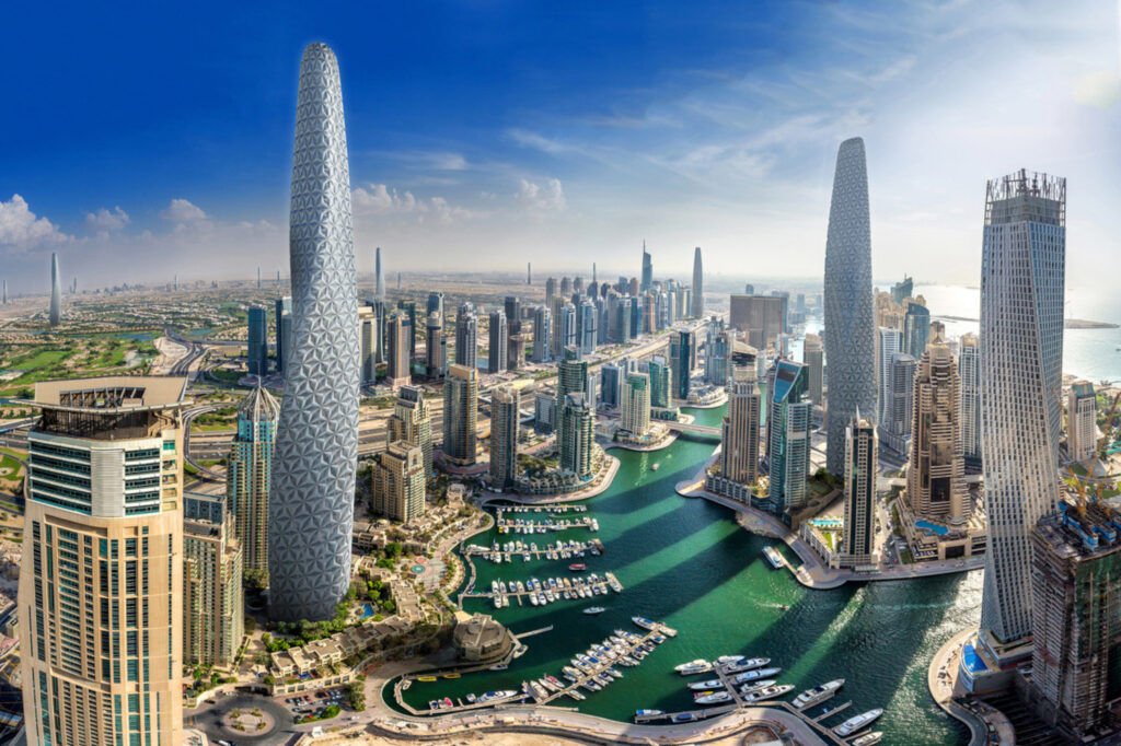 A city skyline