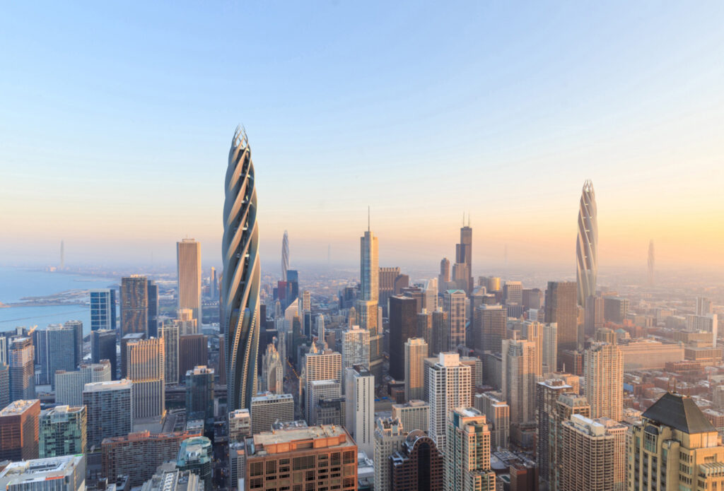 A city skyline