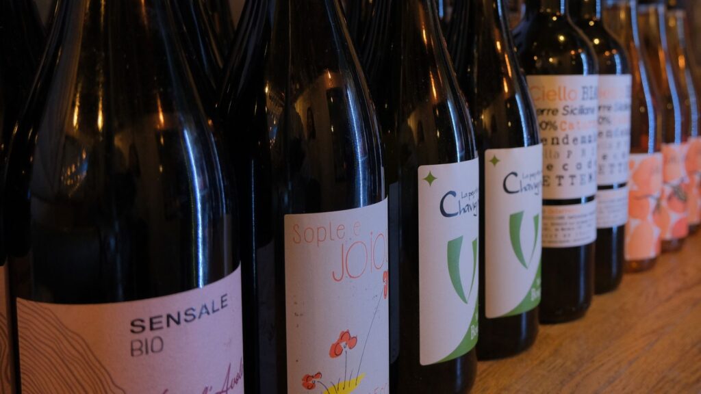 A photo of bottles of wine