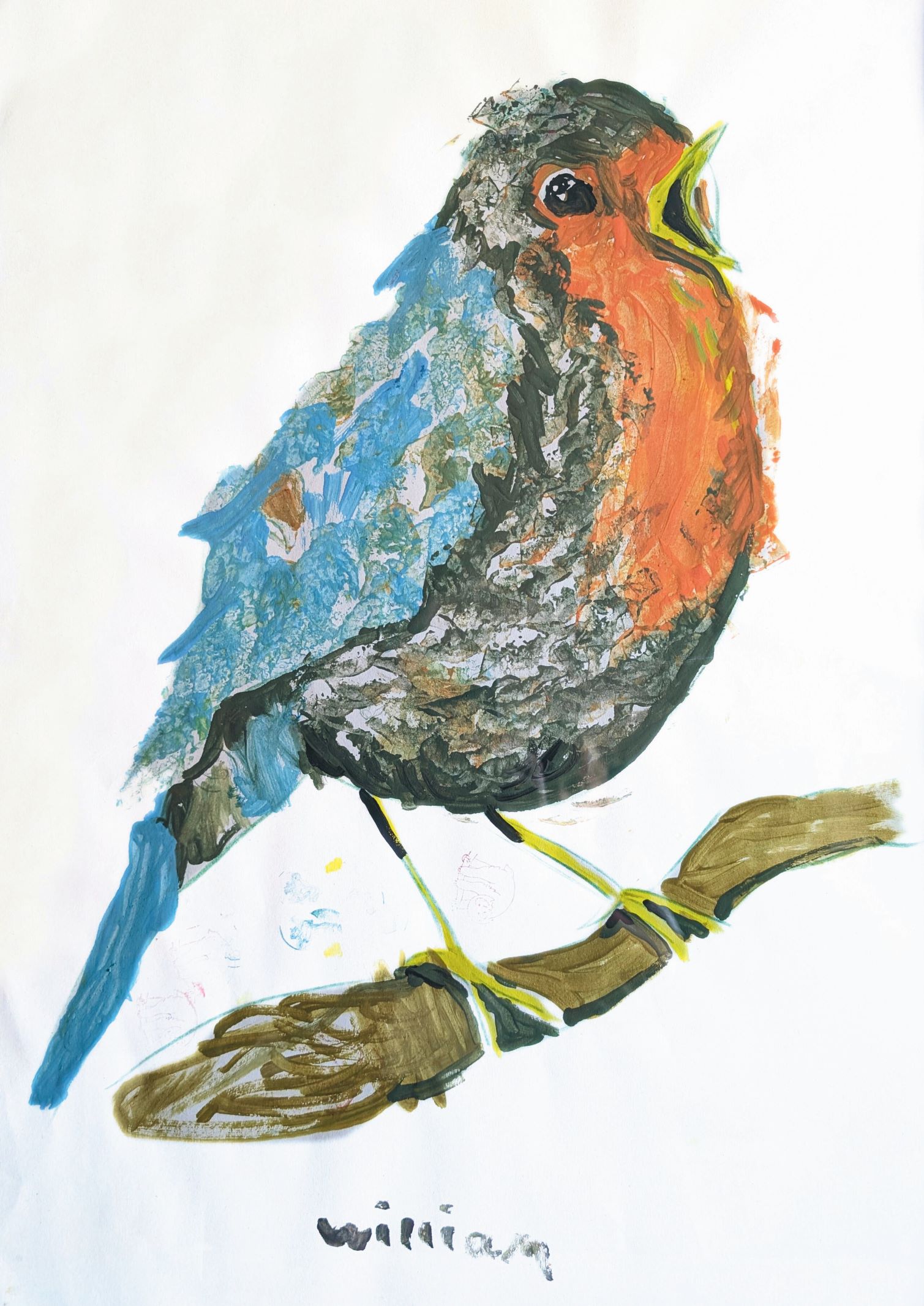 William's painting of a robin.
