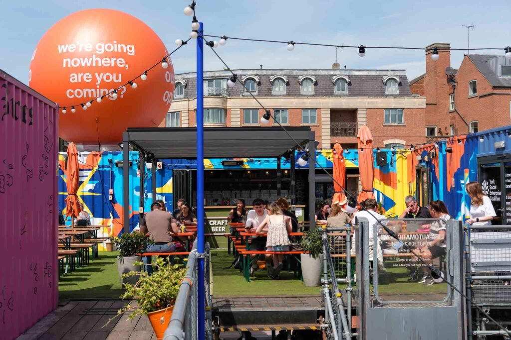 Upper terrace at Spark